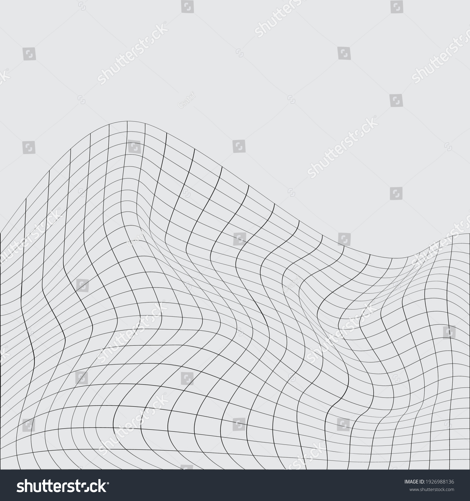 3d Vector Distorted Grid Design Abstract Stock Vector (Royalty Free ...