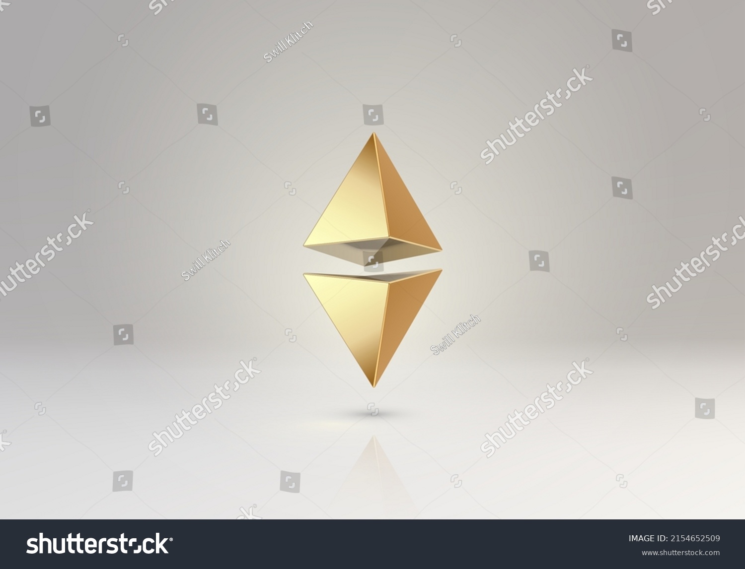 SVG of 3D vector element or simple isolated golden shape svg