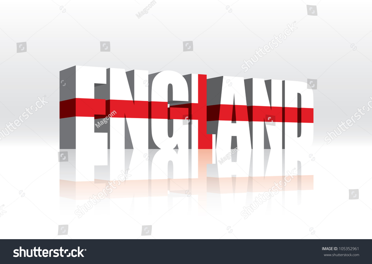 3d Vector England Word Text Flag - 105352961 : Shutterstock