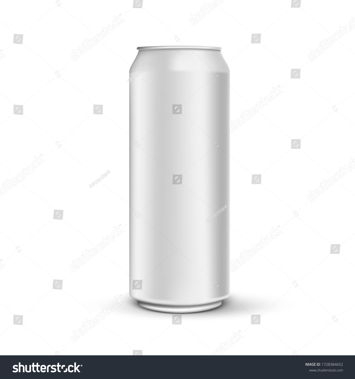 SVG of 3d vector realistic metal can isolated on white background, beer aluminium can with shadows and realistic texture svg