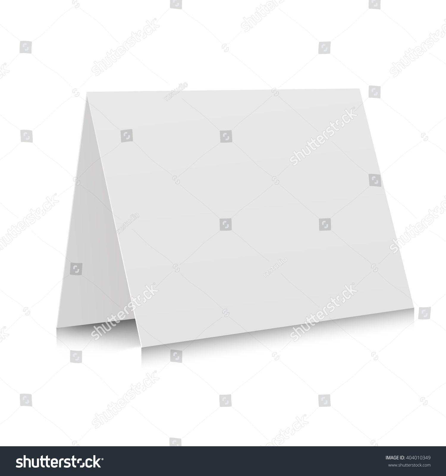 3d White Blank Paper Card Stock Vector 404010349 Shutterstock