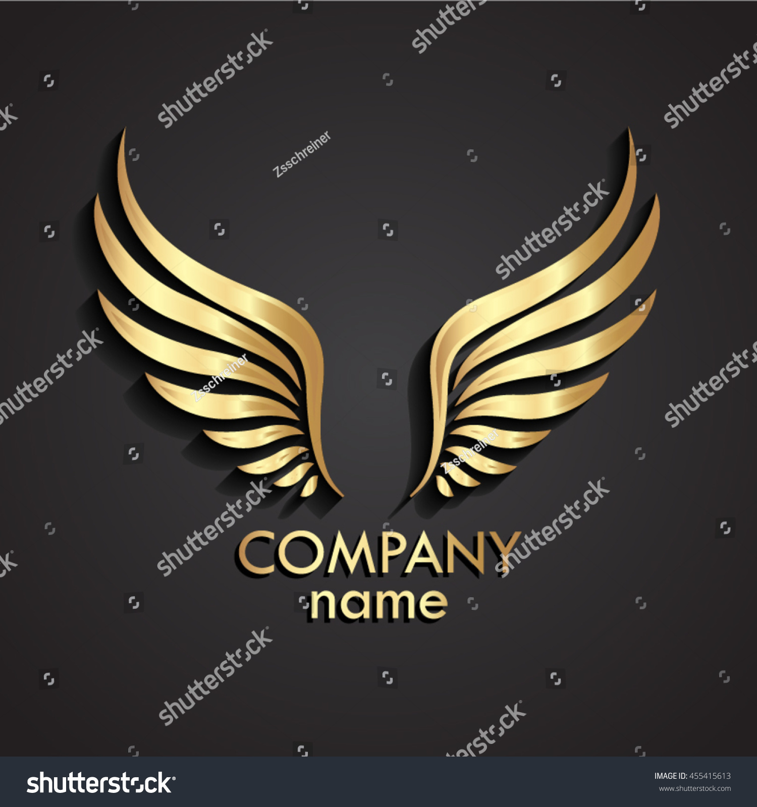 Download 3d Wings Gold Logo Vector Illustration Stock Vector ...