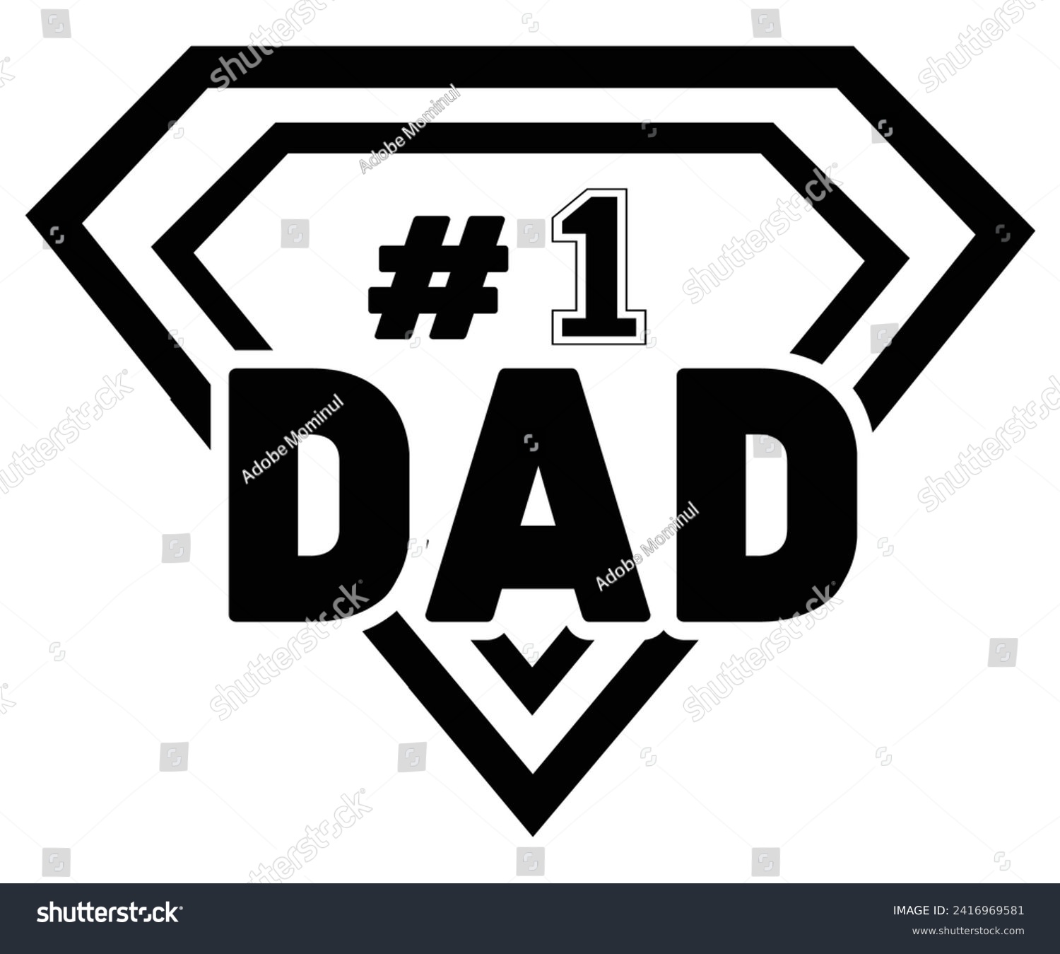 SVG of # 1 Dad Svg,Father's Day Svg,Papa svg,Grandpa Svg,Father's Day Saying Qoutes,Dad Svg,Funny Father, Gift For Dad Svg,Daddy Svg,Family Svg,T shirt Design,Svg Cut File,Typography svg