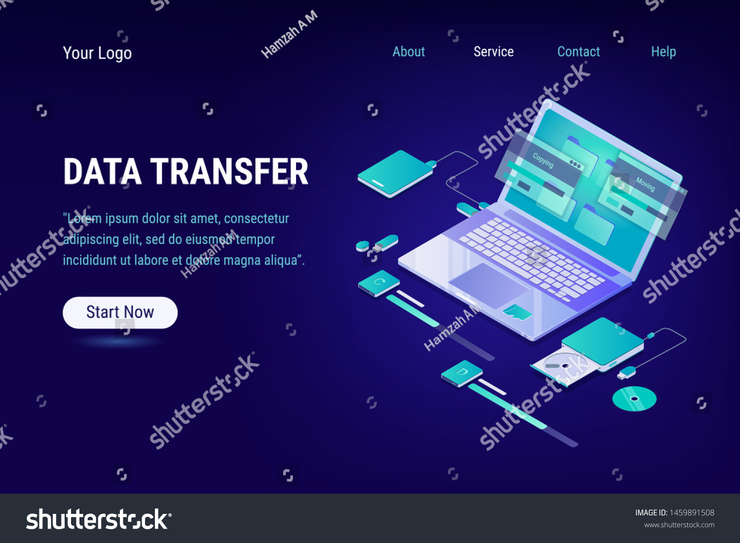 「Data Files Transfer Process Copying Data」のベクター画像素材（ロイヤリティフリー