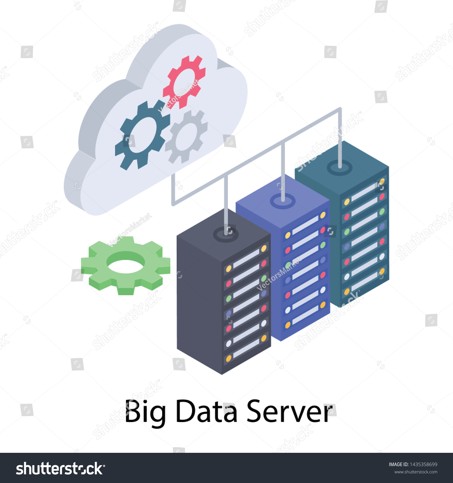 Data Server Vector Isometric Design Stock Vector (Royalty Free ...