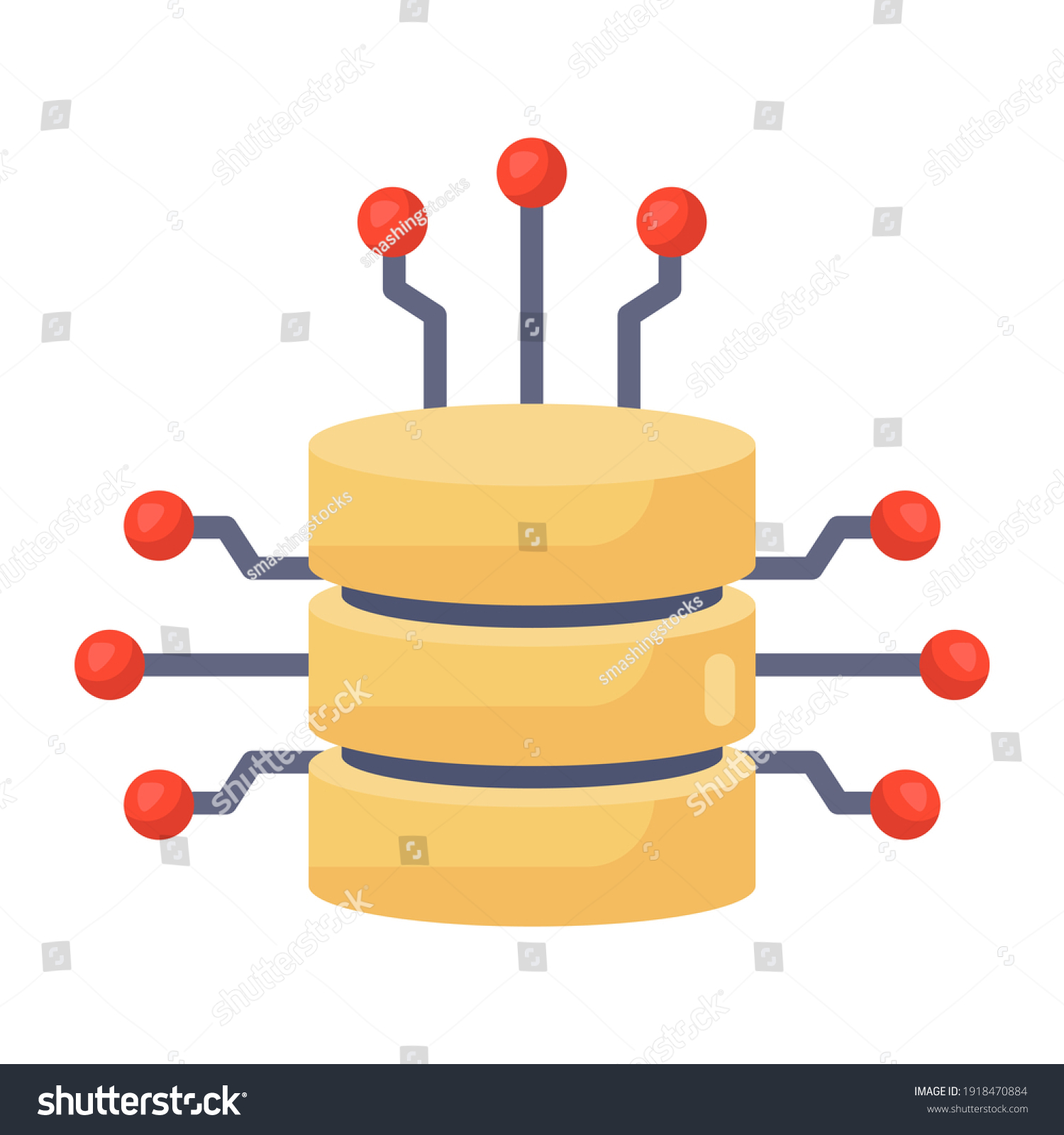 Database Rack Nodes Showing Database Network Stock Vector (Royalty Free ...
