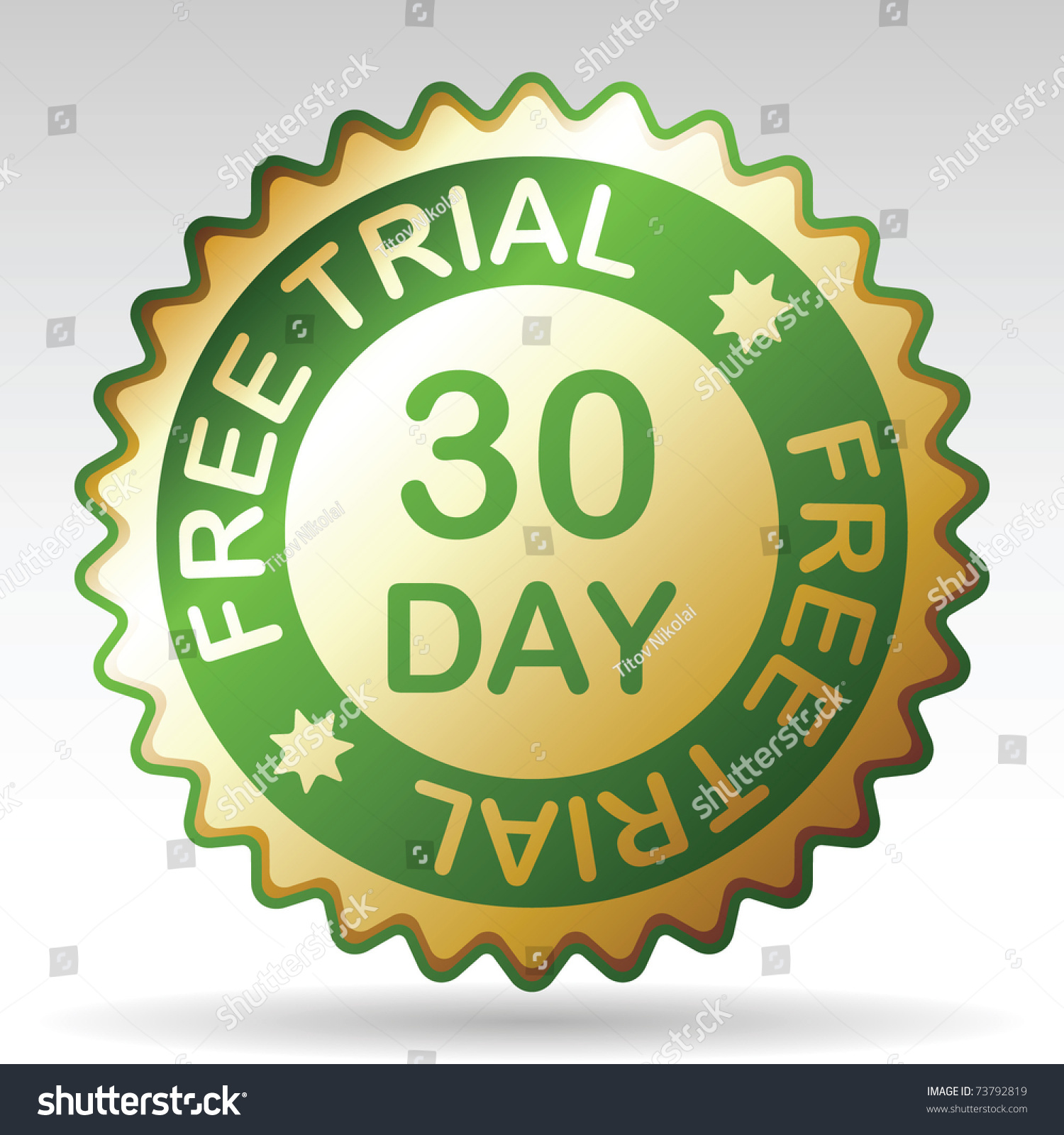 30 Day Free Trial Label, Vector Eps 8 - 73792819 ...