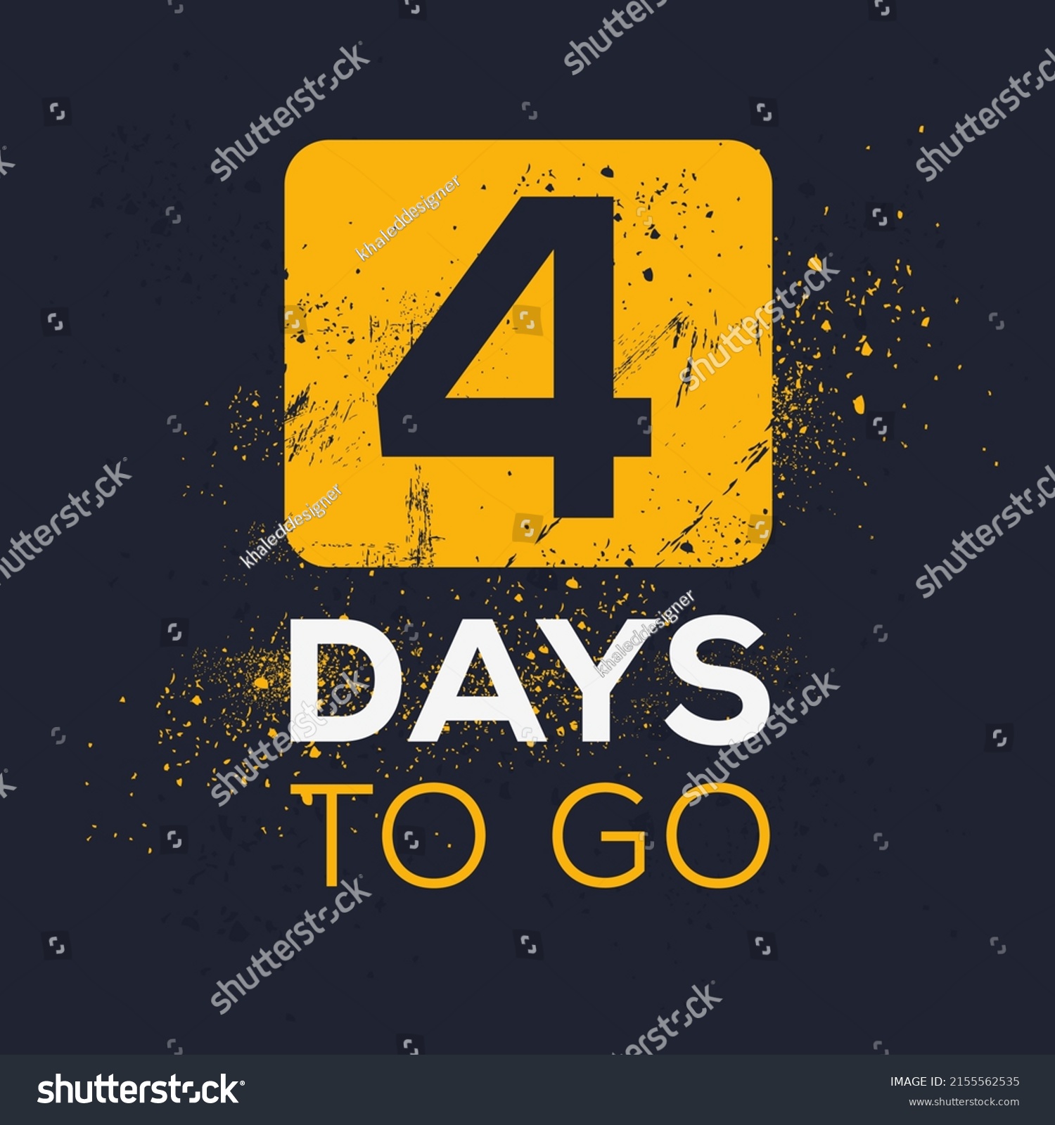 4 Days Countdown Left Vector Illustration Stock Vector (Royalty Free ...