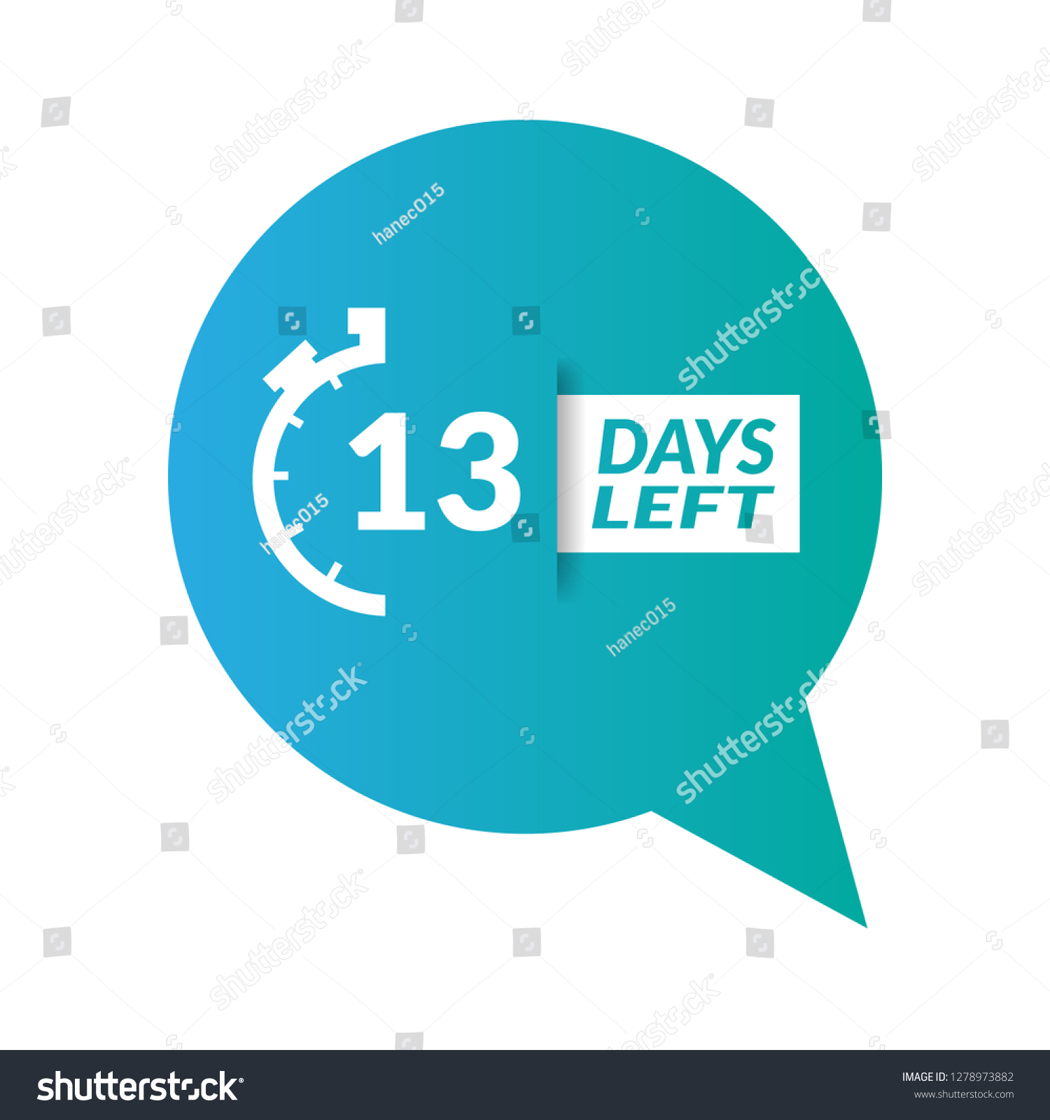 13 Days Left Sign Emblem Label Stock Vector (Royalty Free) 1278973882 ...