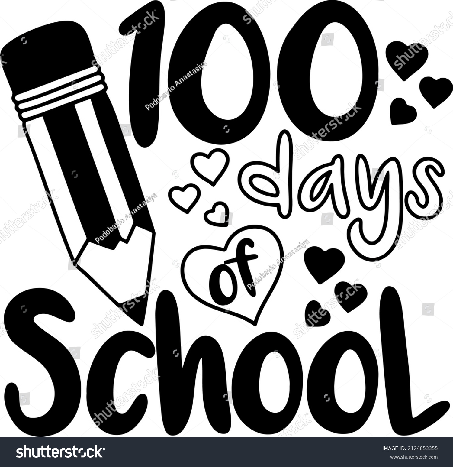 100-days-school-white-background-stock-vector-royalty-free-2124853355