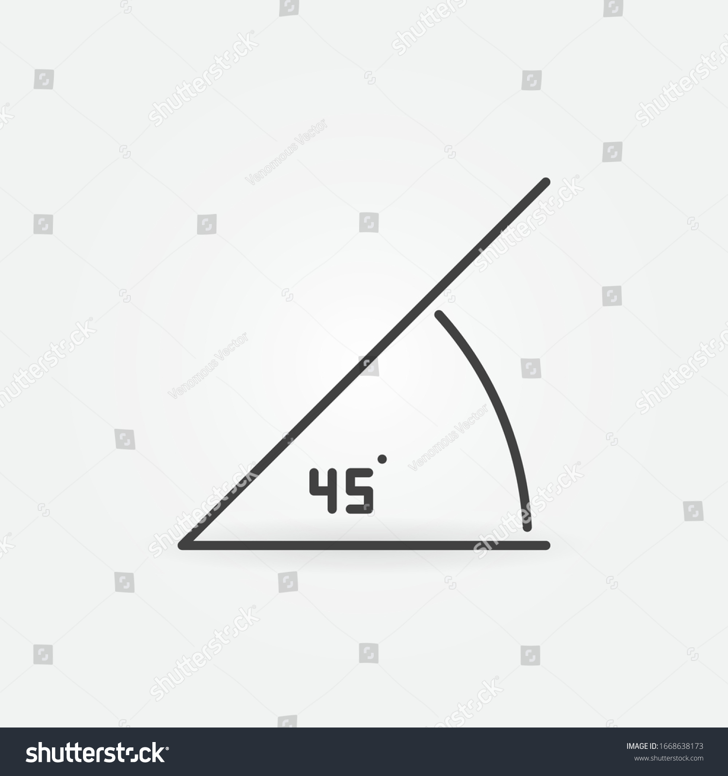 45 Degrees Angle Vector Concept Icon Stock Vector (Royalty Free ...