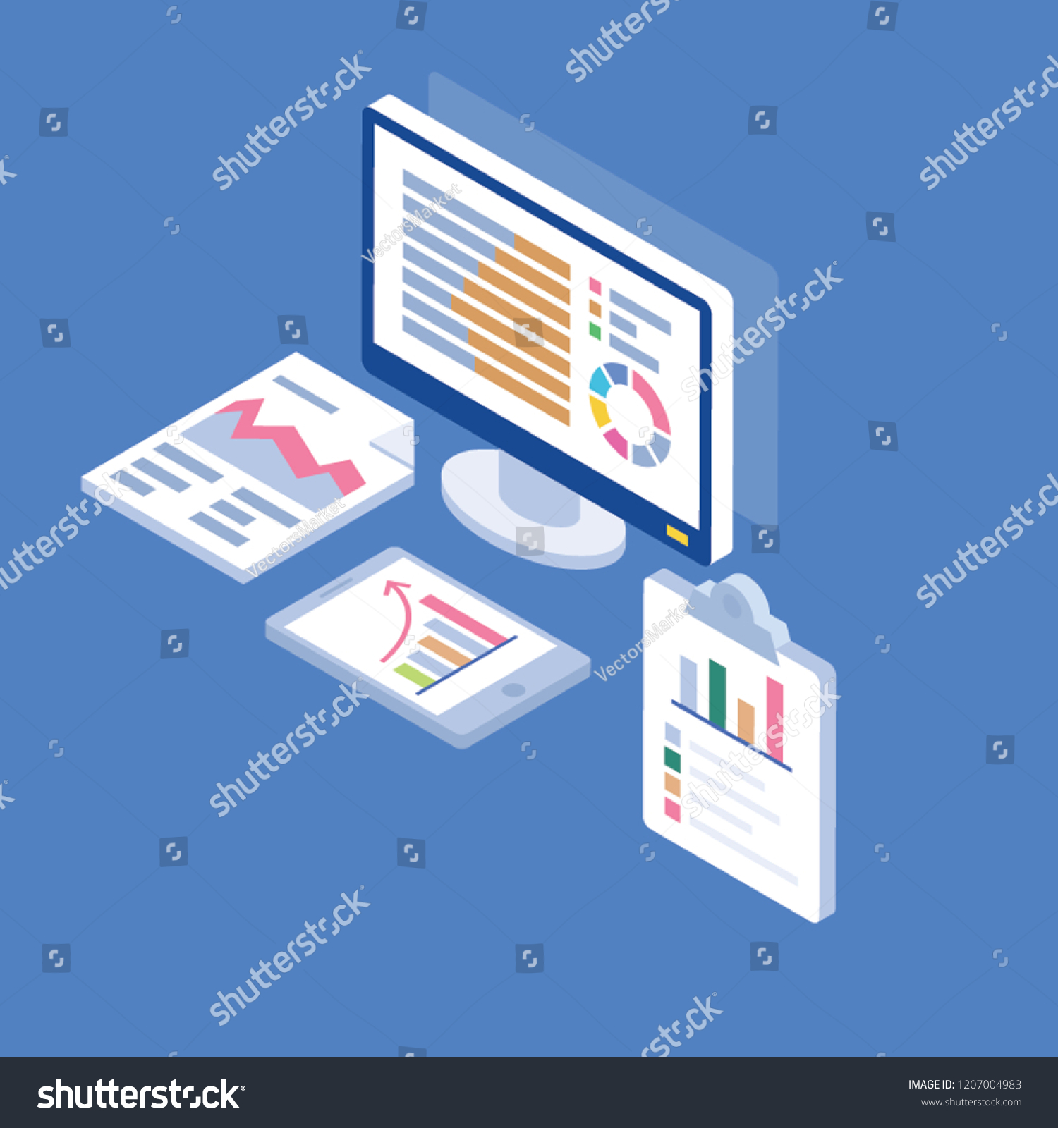 Different Graphic Representation Known Statical Presentation Stock ...