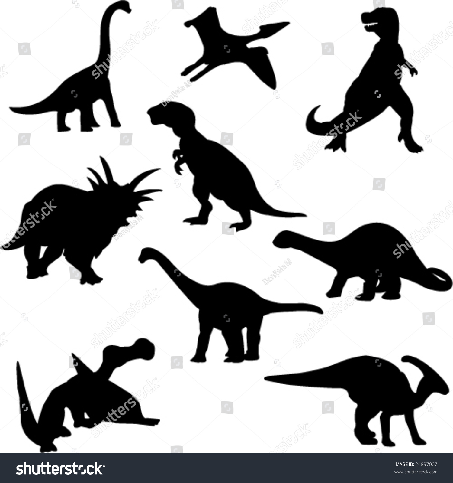 Dinosaurs-Vector - 24897007 : Shutterstock