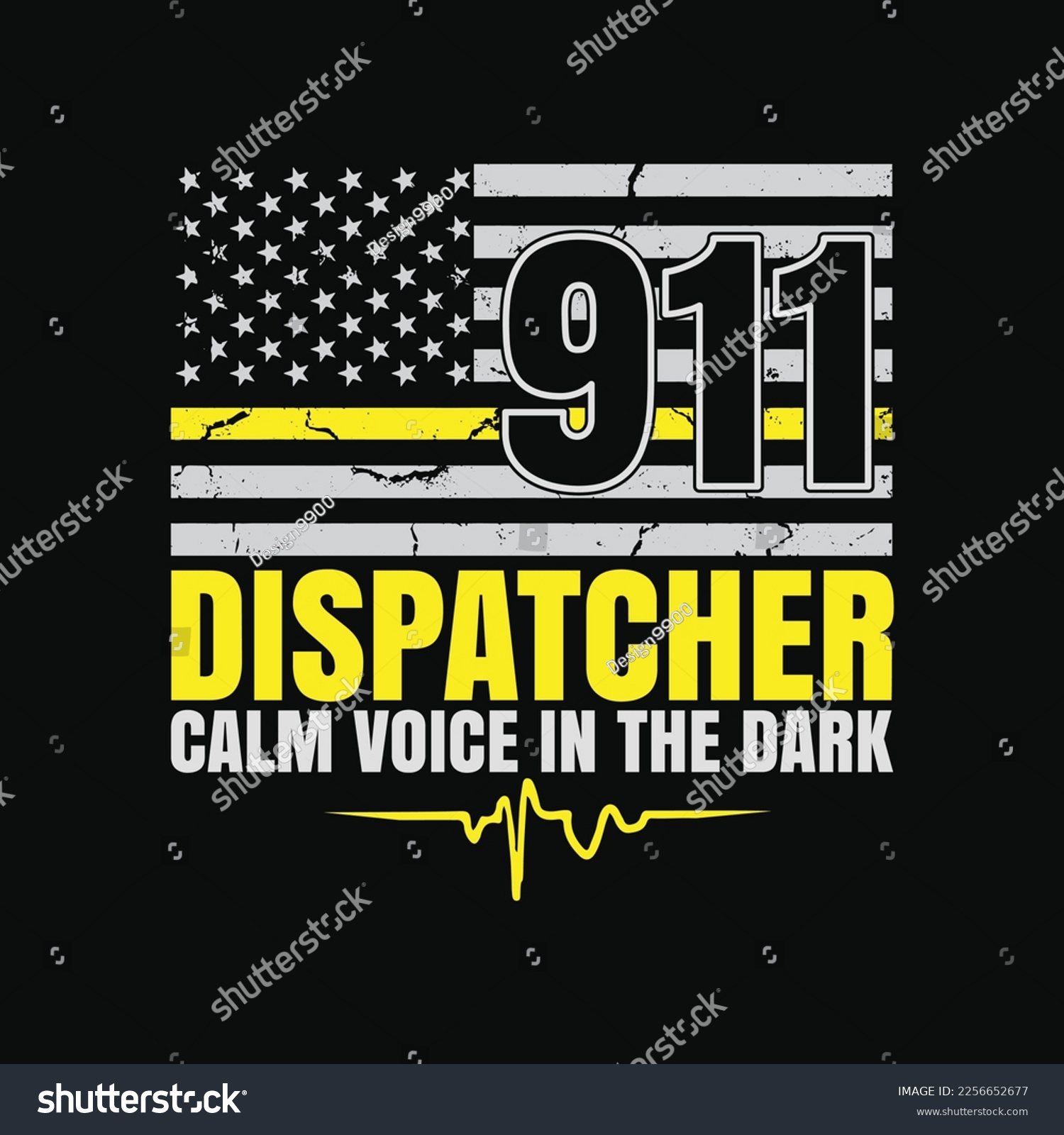 SVG of 911 Dispatcher Calm Voice In The Dark A First Responder svg