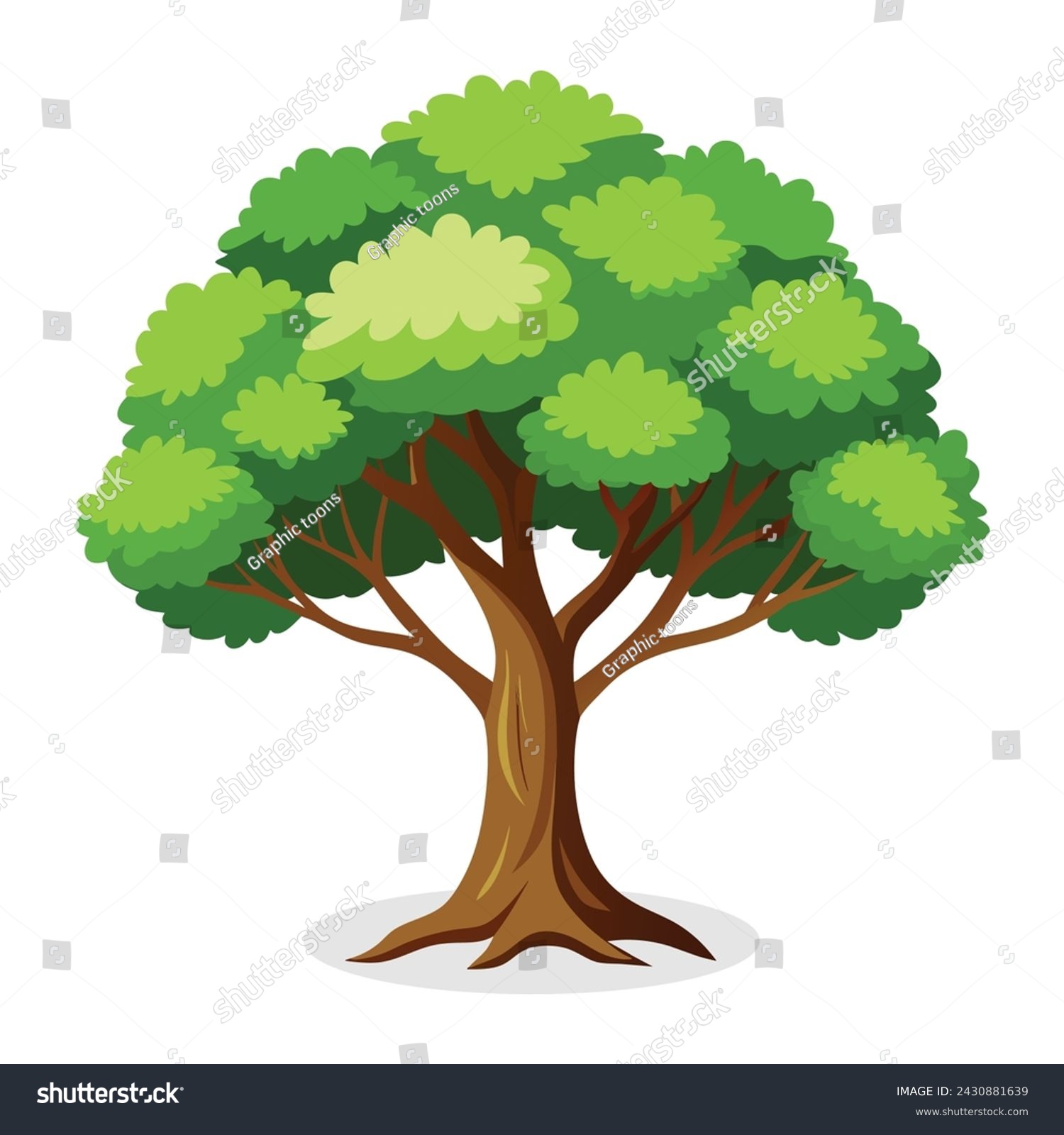 SVG of 
Dogwood tree Isolated flat vector illustration svg