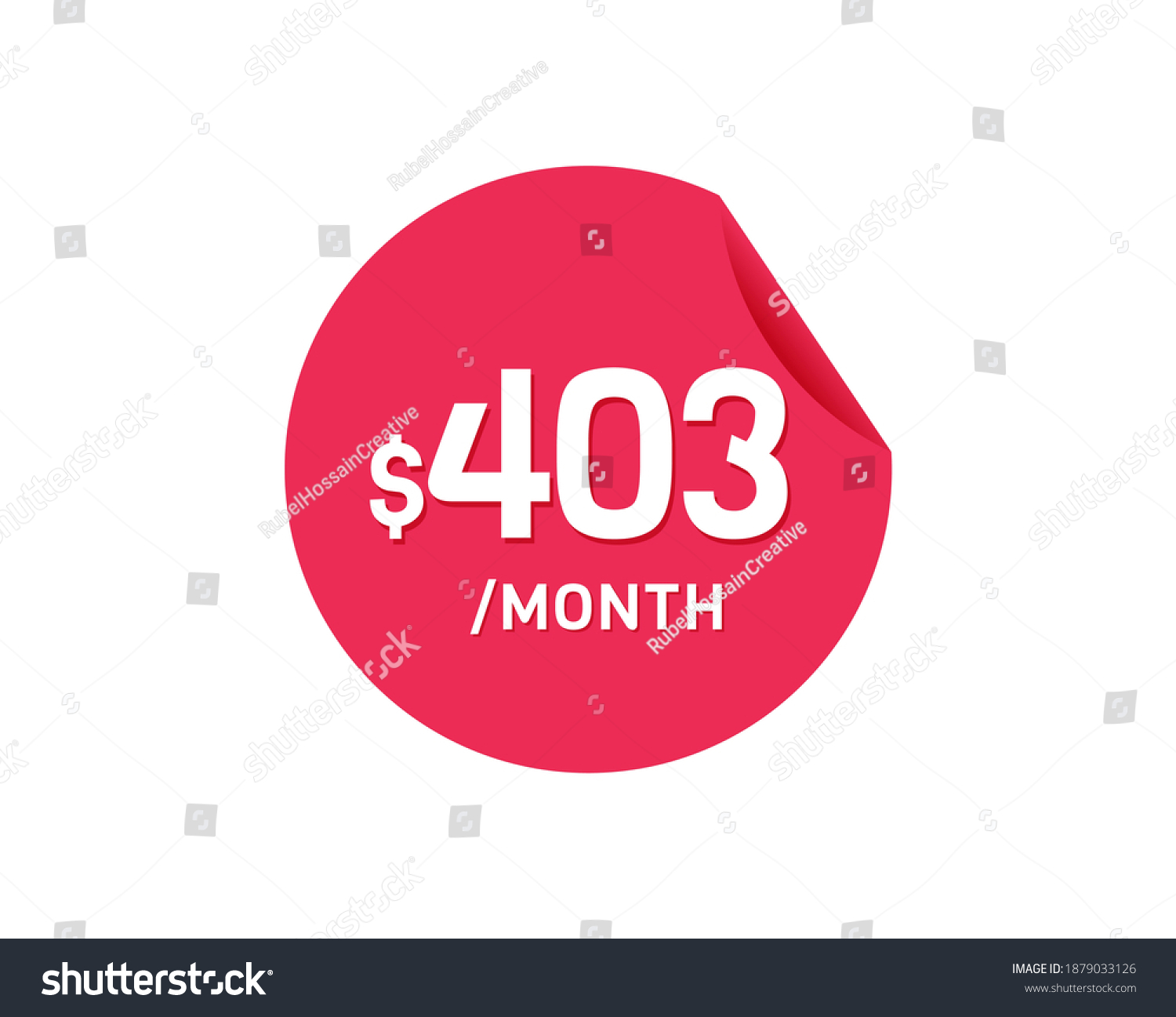 SVG of $403 Dollar Month. 403 USD Monthly sticker svg