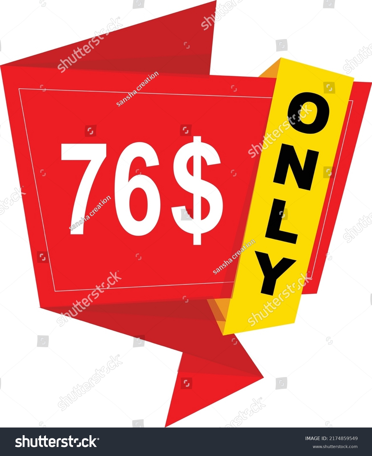 SVG of 76$ Dollar Only Coupon sign or Label or discount voucher Money Saving label svg