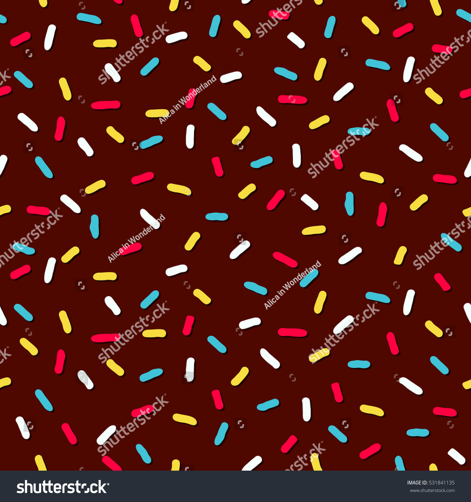 Donuts Glaze Seamless Pattern Chocolate Background Stock Vector 531841135 Shutterstock 4091