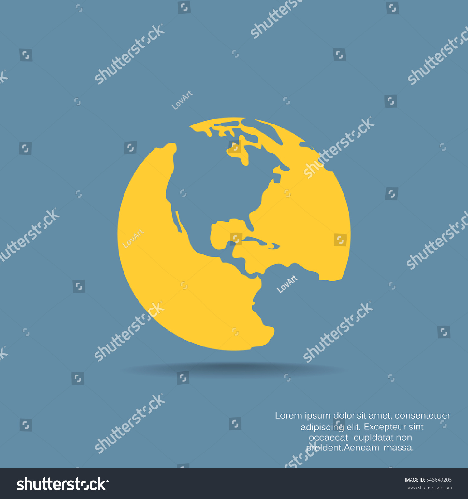 earth icon flat stock vector royalty free 548649205 shutterstock