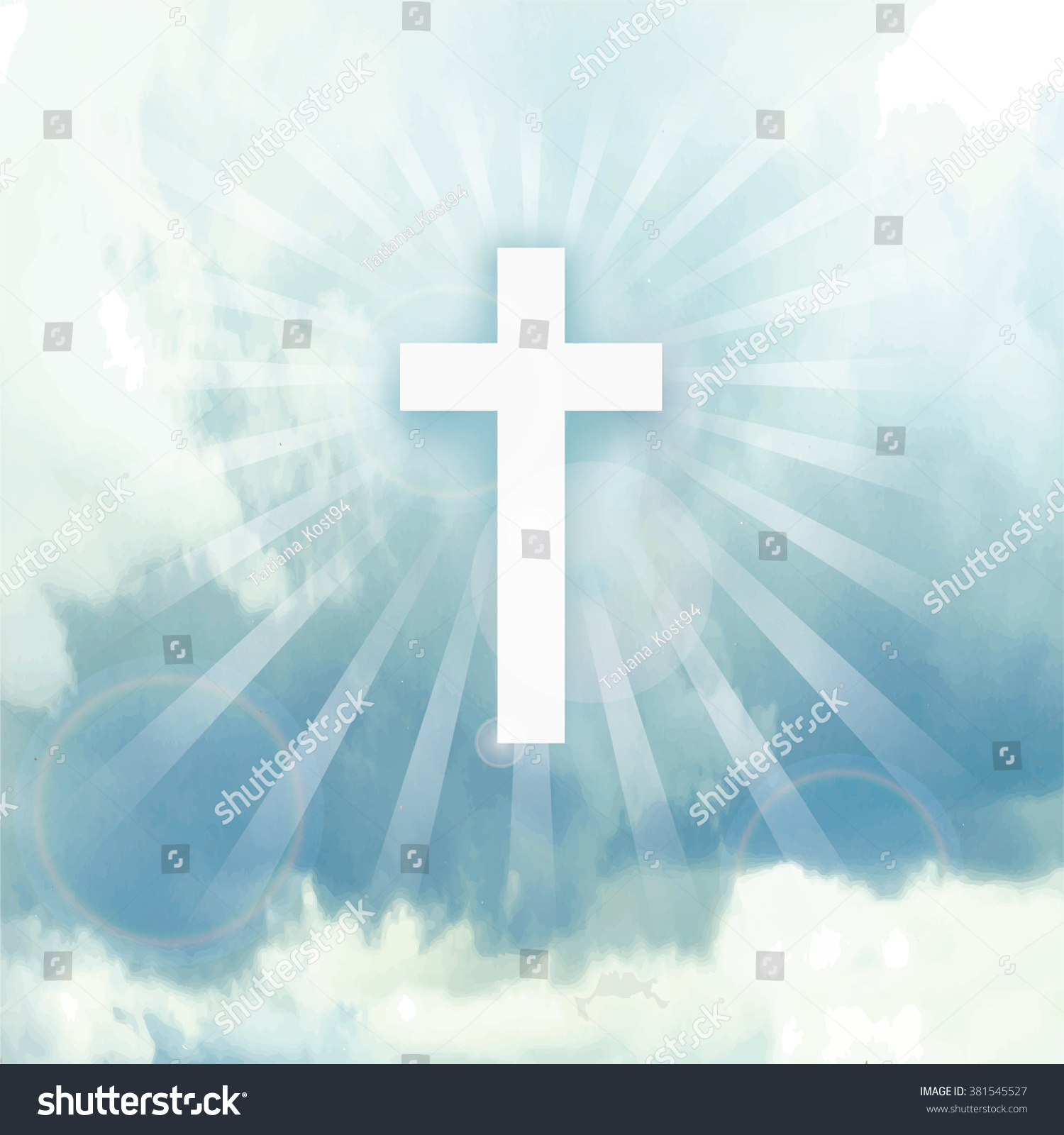 イースター 彼は立ち上がった パラダイス 天国 イースターの背景 青い空 ベクターイラスト 壁紙 青い空 雲 神の日差 十字架 十字架 信仰のシンボル 宗教デザインテンプレート 正方形 のベクター画像素材 ロイヤリティフリー