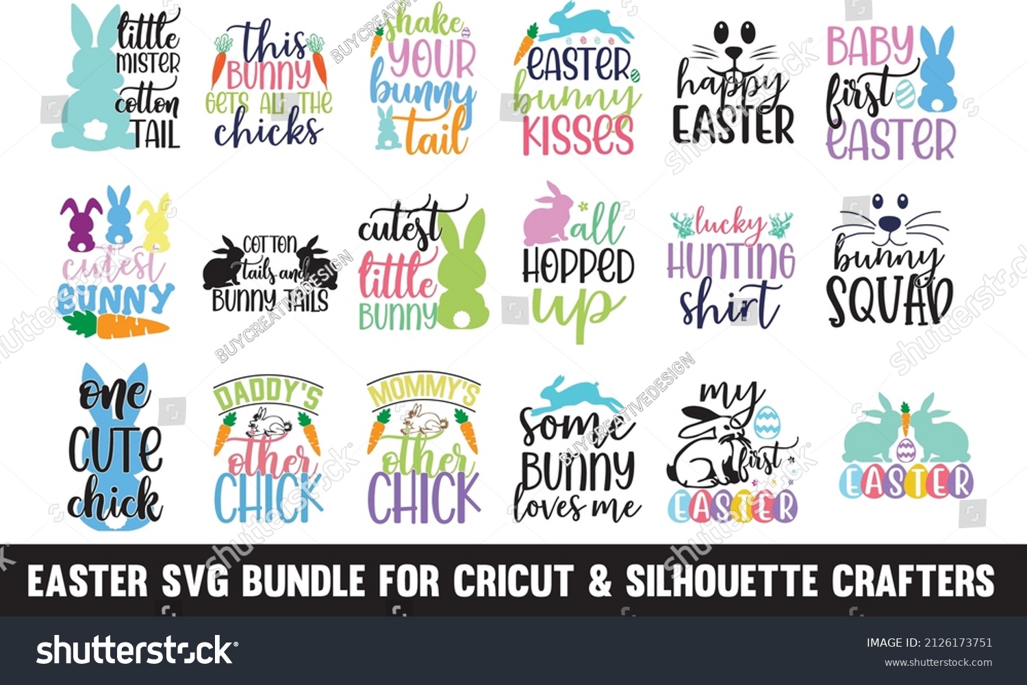 SVG of 
Easter SVG Bundle for Cricut and Silhouette Crafters svg