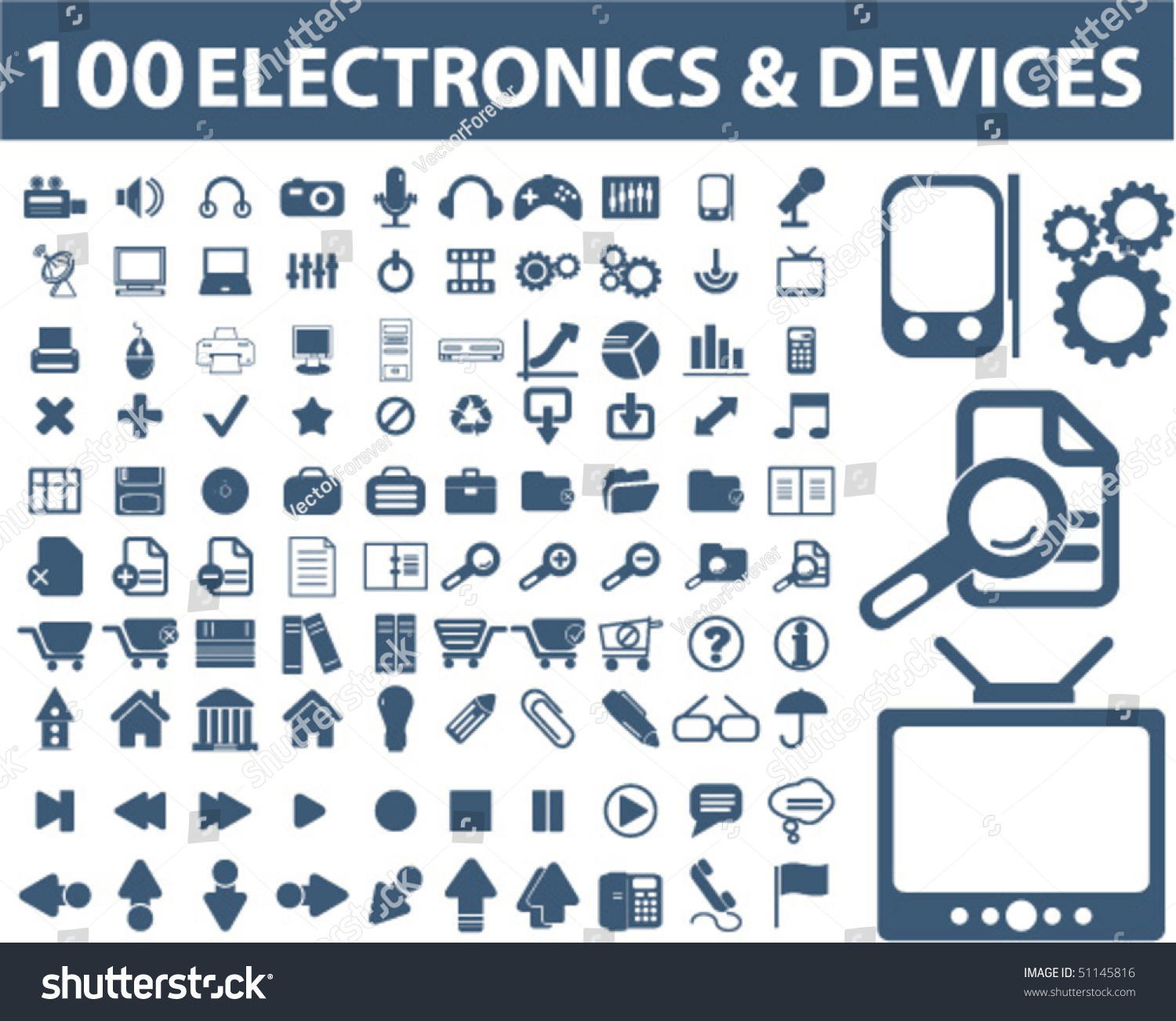 Electronics Devices Signs Vector