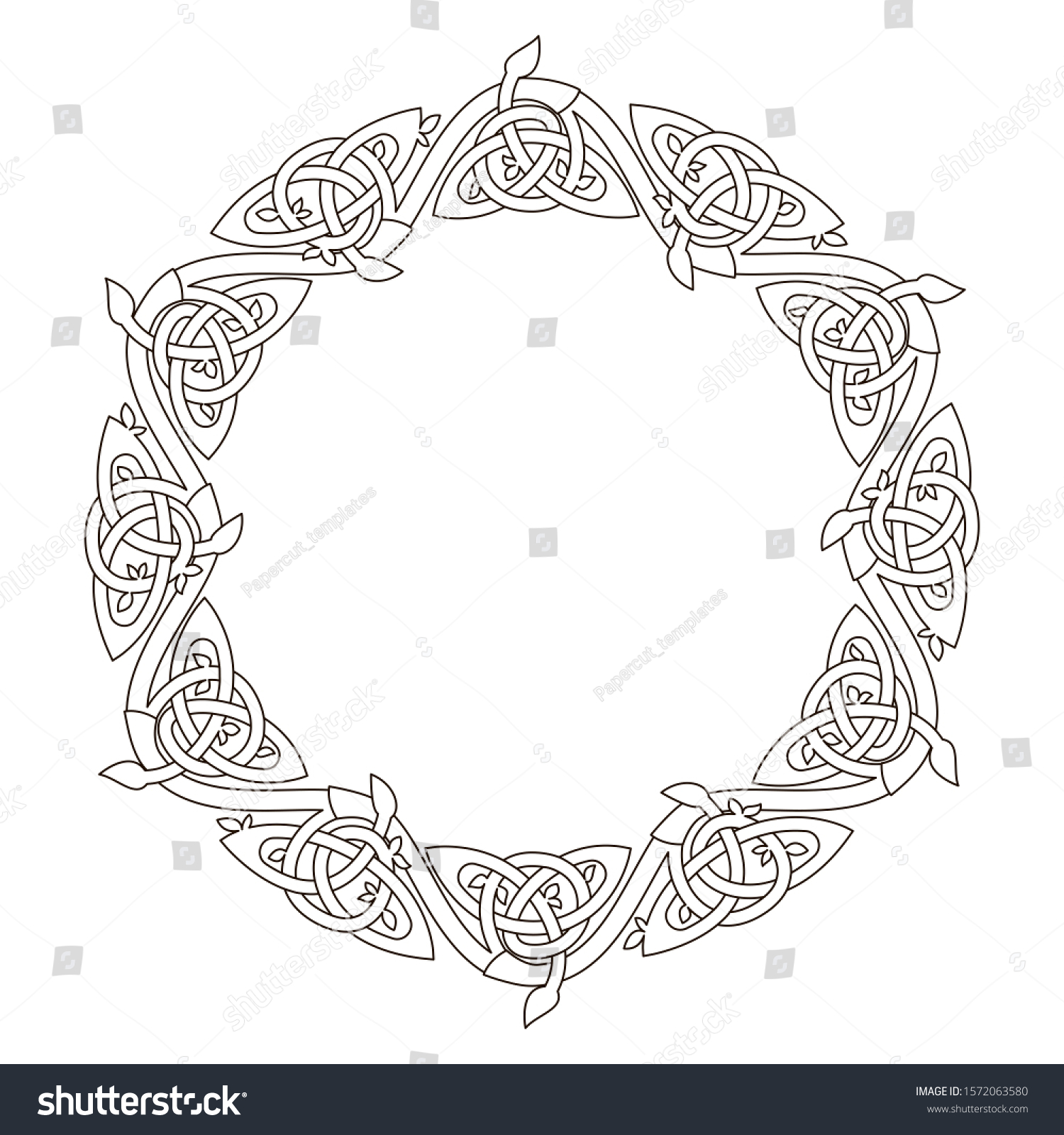 Ornament Logo Stencil Celtic Knot Coloring Stock Vector (Royalty Free ...