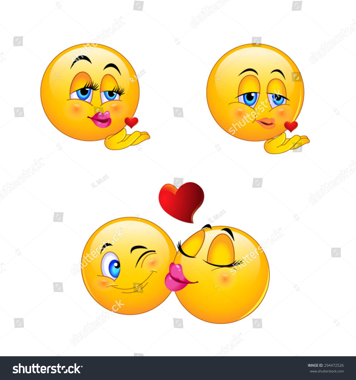 SVG of 4 Emoji Smiley Faces svg