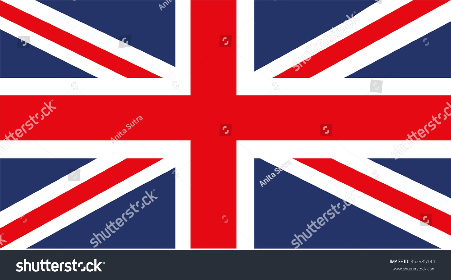 England Flag Vector - 352985144 : Shutterstock