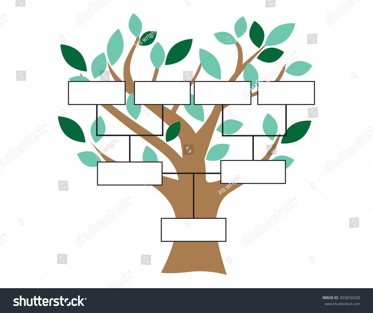 Family Tree Stylized Tree Basic Family Stock Vector 403650430 ...