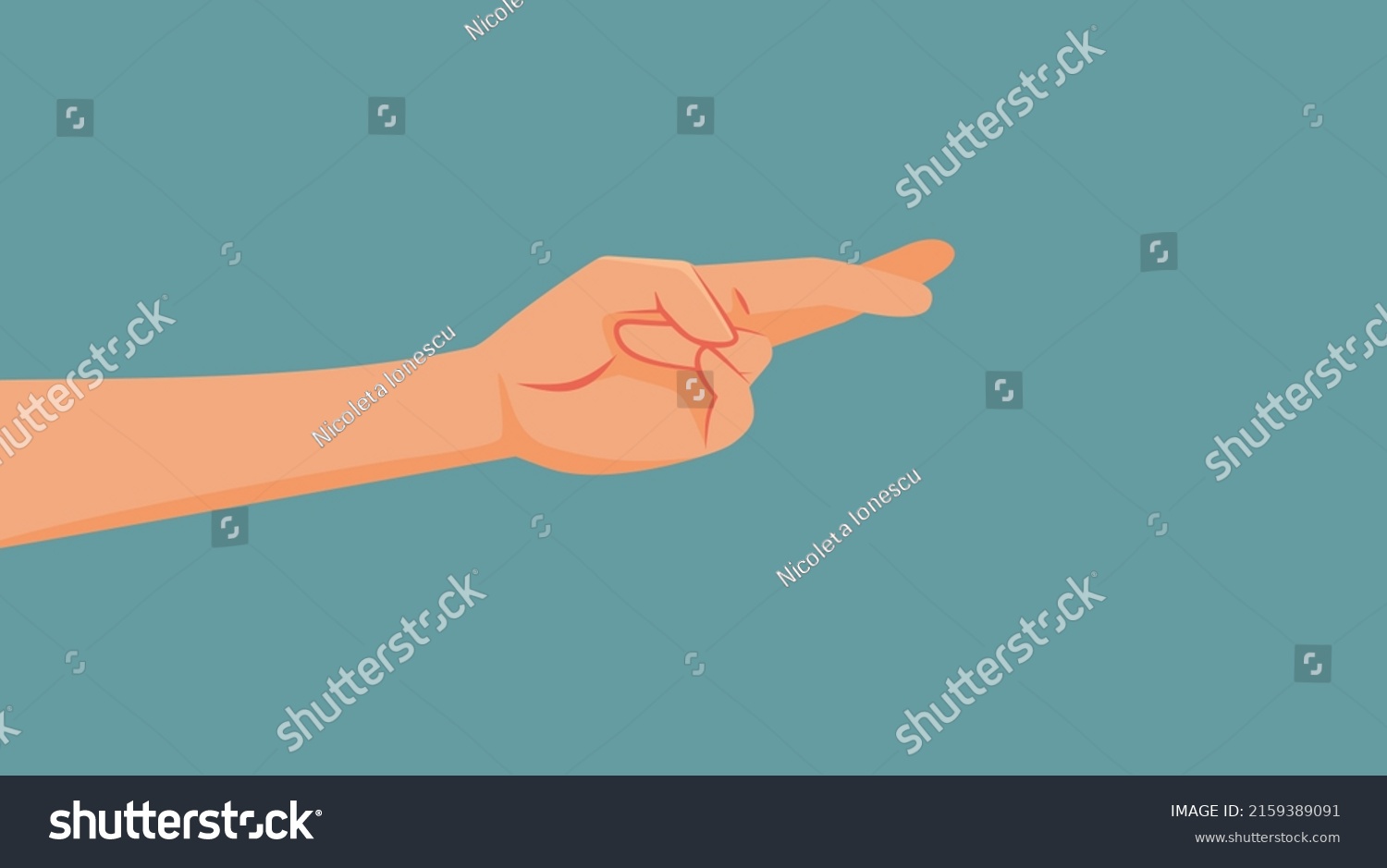 Fingers Crossed Good Luck Vector Cartoon Stock Vector (Royalty Free ...