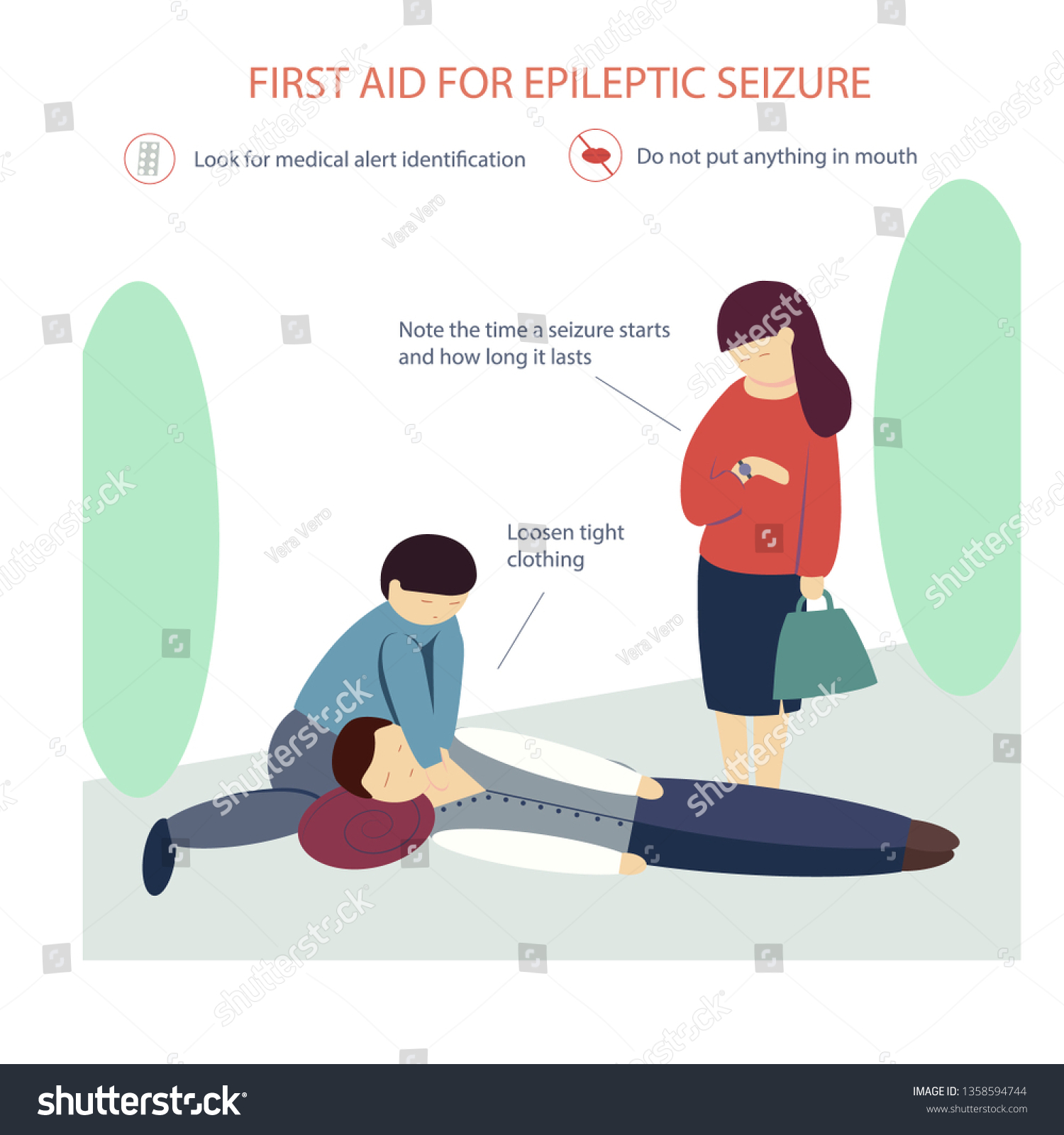 First Aid Epileptic Seizures On Street Stock Vector (Royalty Free ...