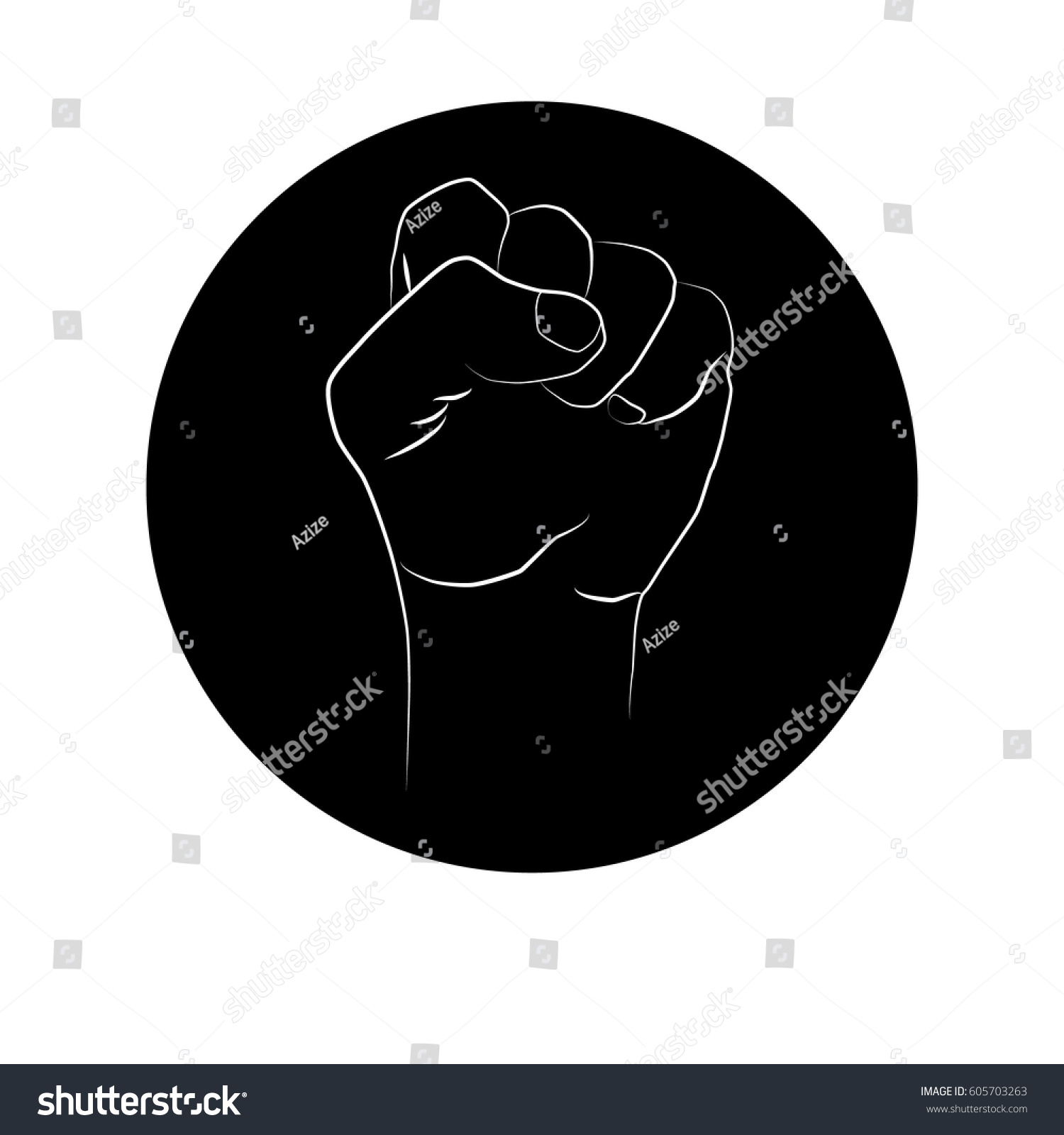 Fist Vector Stock Vector (Royalty Free) 605703263