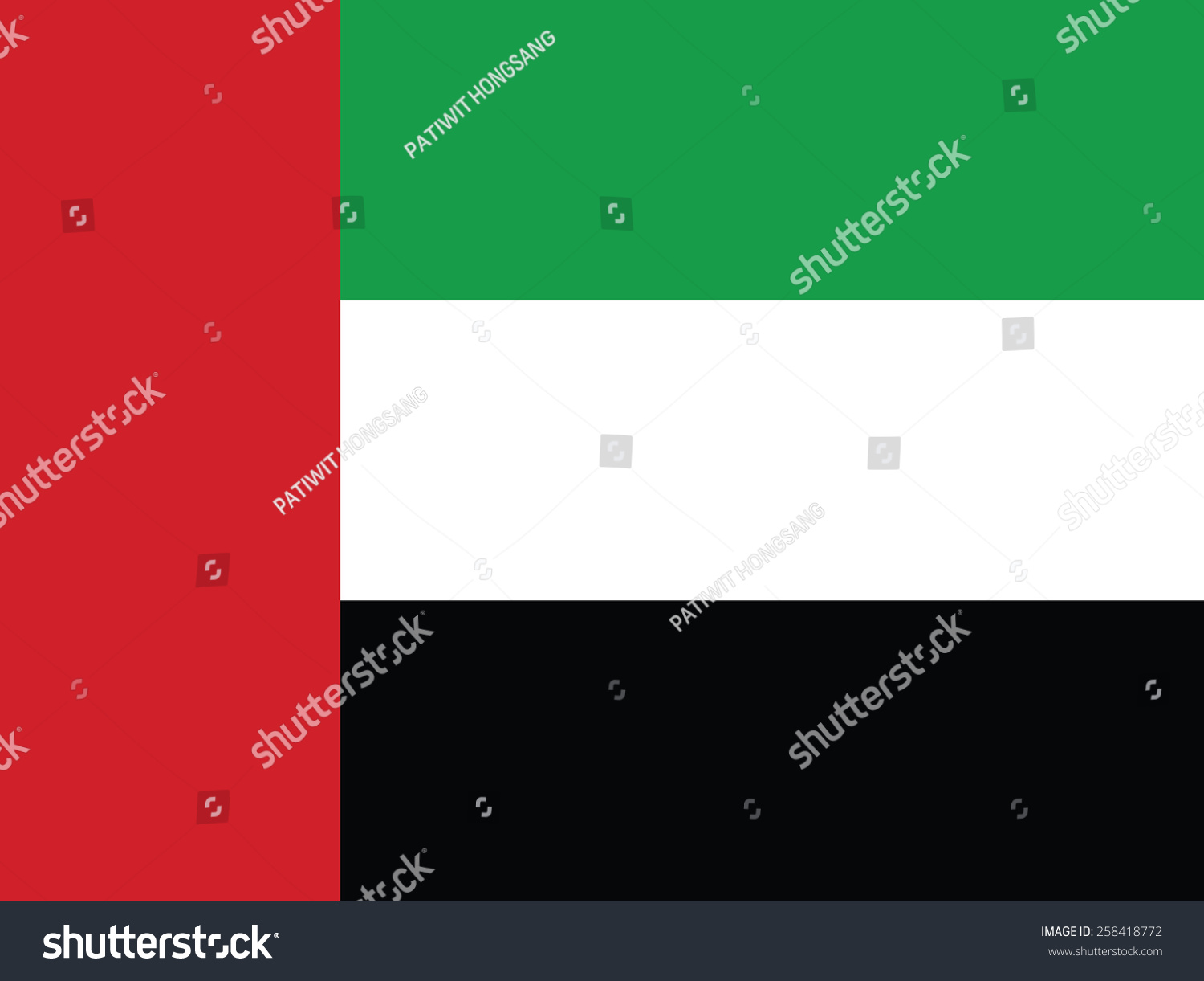 SVG of  flag of United Arab Emirates. Vector illustration. The color of the original. svg