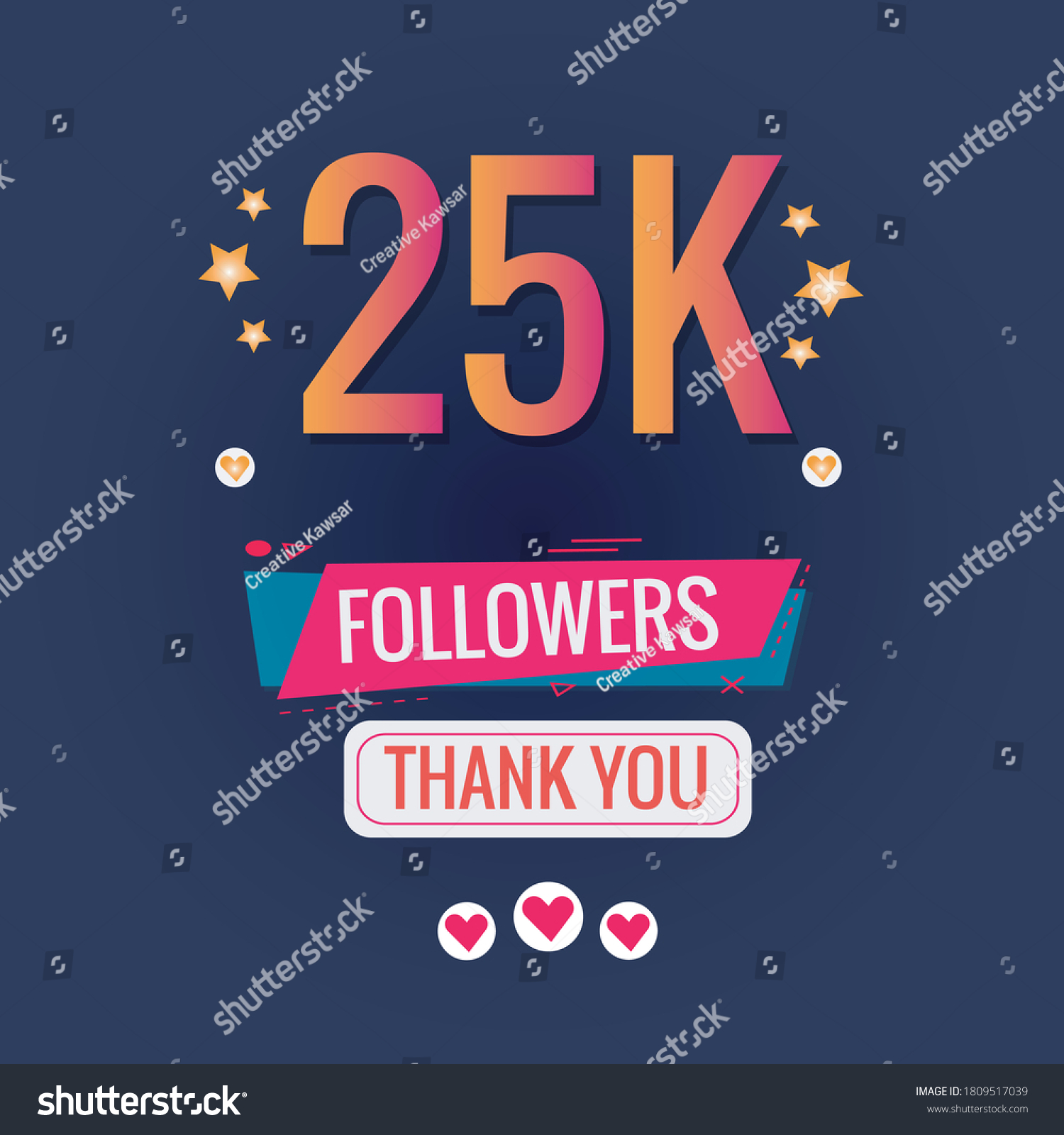 SVG of 25000 followers thank you vector social media post 25k followers  svg