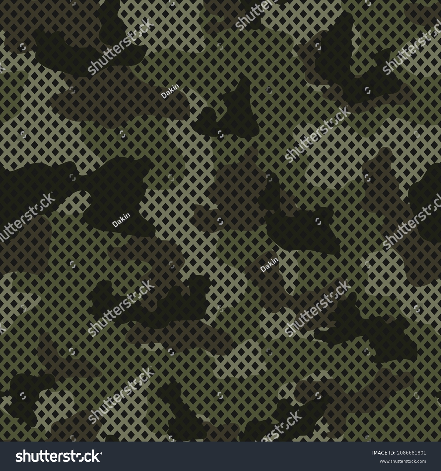 Forest Camo Pattern Army Uniform Background Stock Vector (Royalty Free