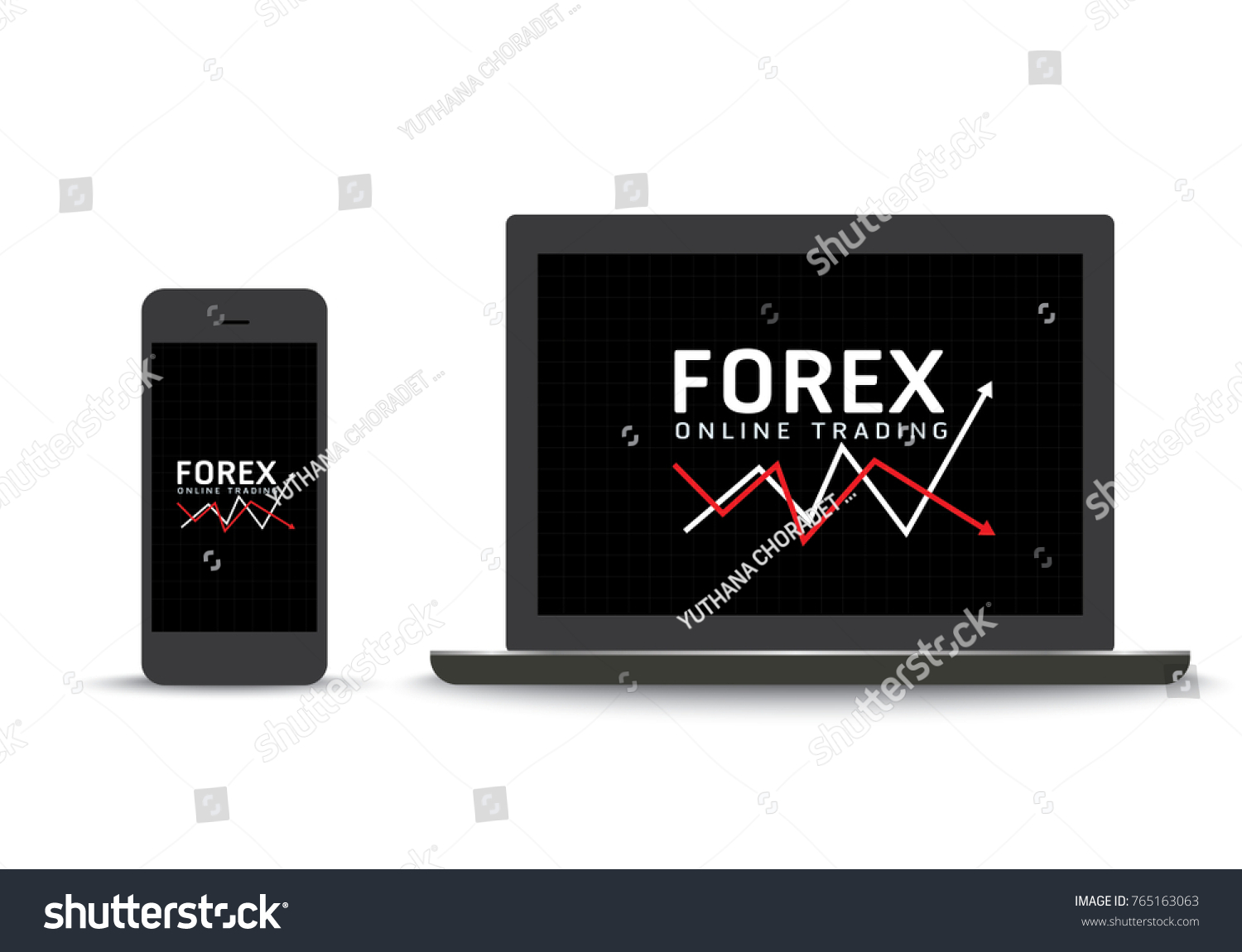 Forex Trading Business Concept Flat Style Stock Vector Royalty Free - 