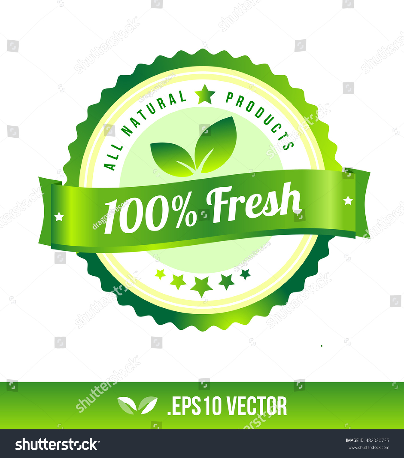 100 Fresh Badge Label Seal Stamp Stock Vector (Royalty Free) 482020735