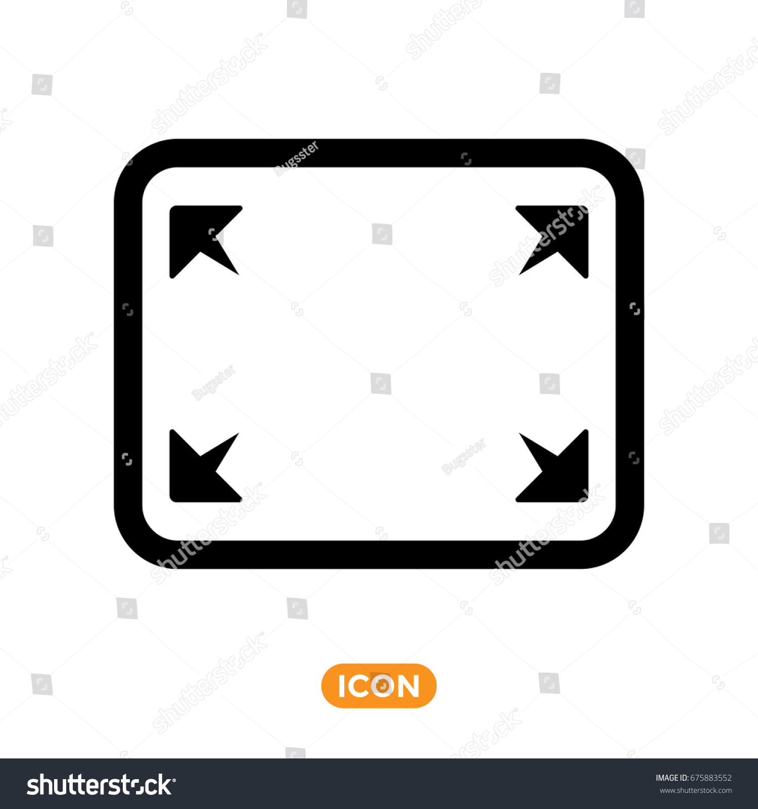 Full Screen Vector Icon Expand View Stock Vector (Royalty Free ...