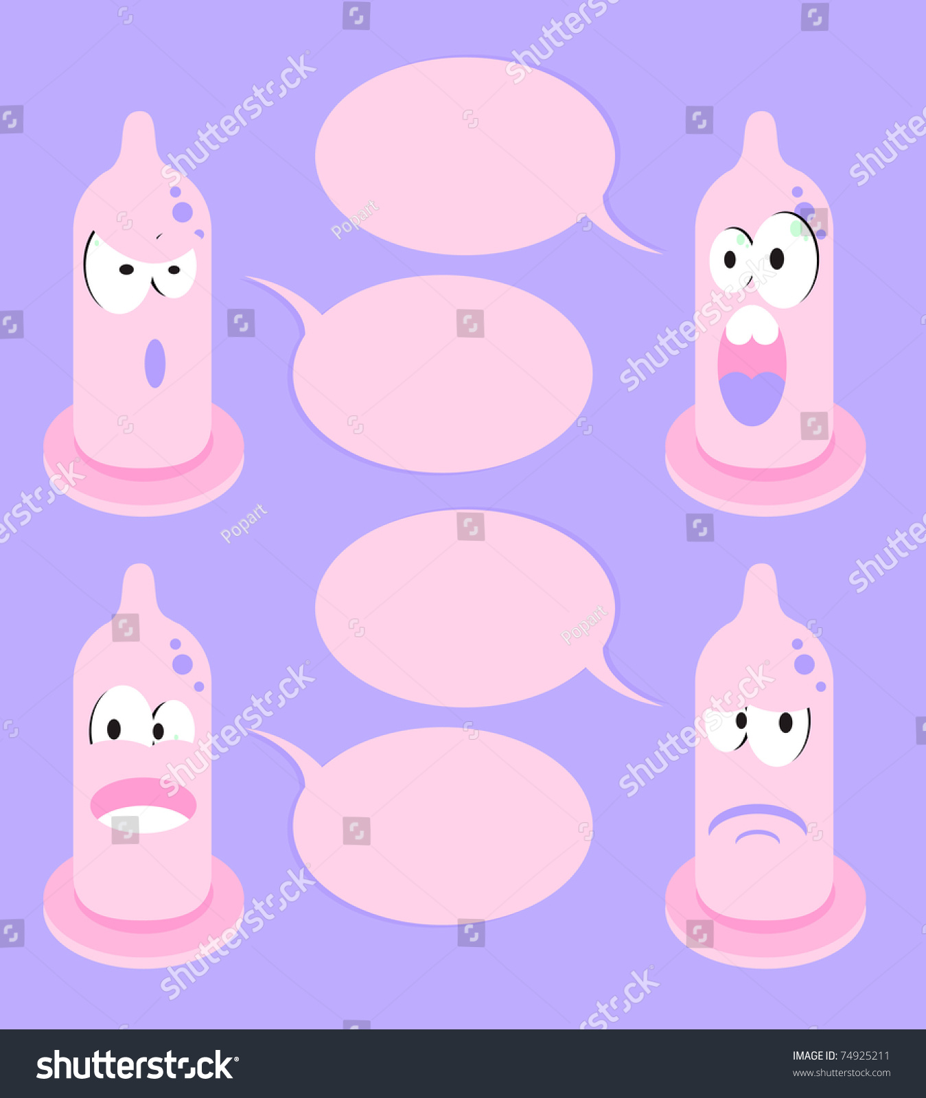 4 Funny Cartoon Condom Talking Bubble Stock Vector Royalty Free 74925211 Shutterstock
