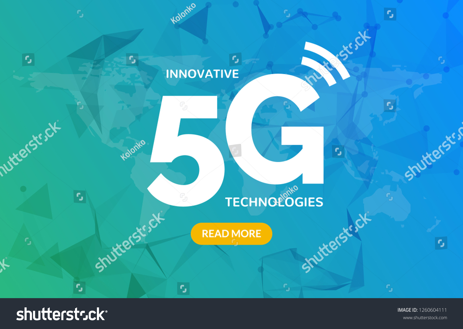 5g Wireless Internet Connection Network Background Vector De Stock