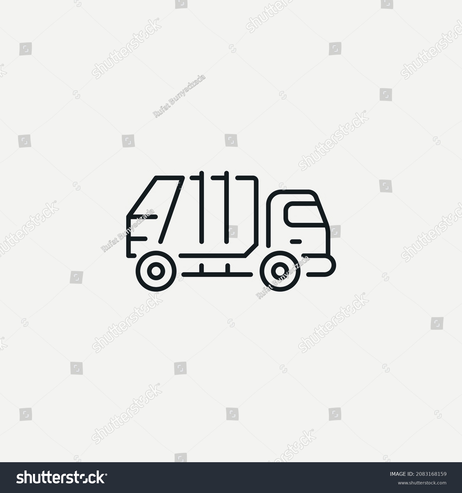 SVG of 
garbage truck  sign vector icon svg