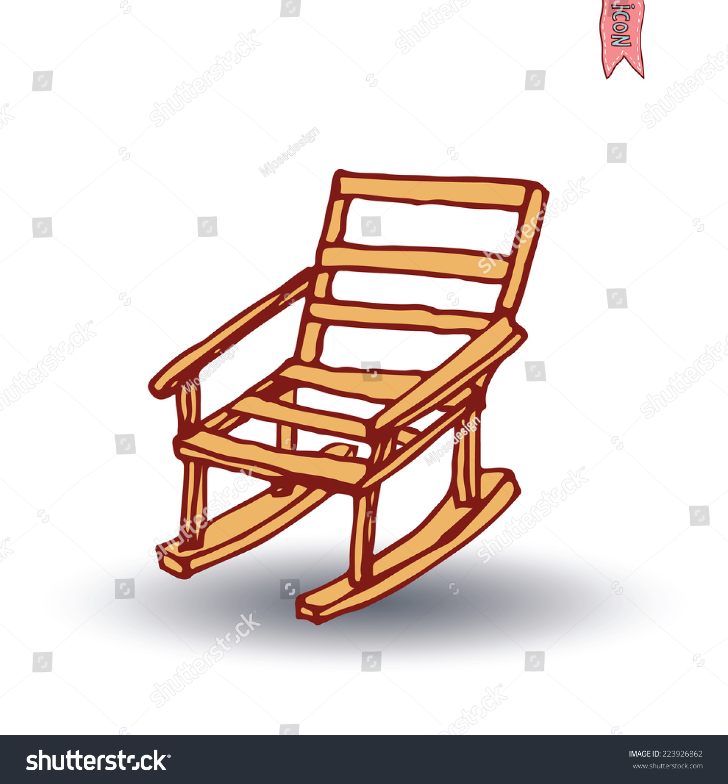 Garden Chair Isolated Vector Illustration Stock Vector 223926862