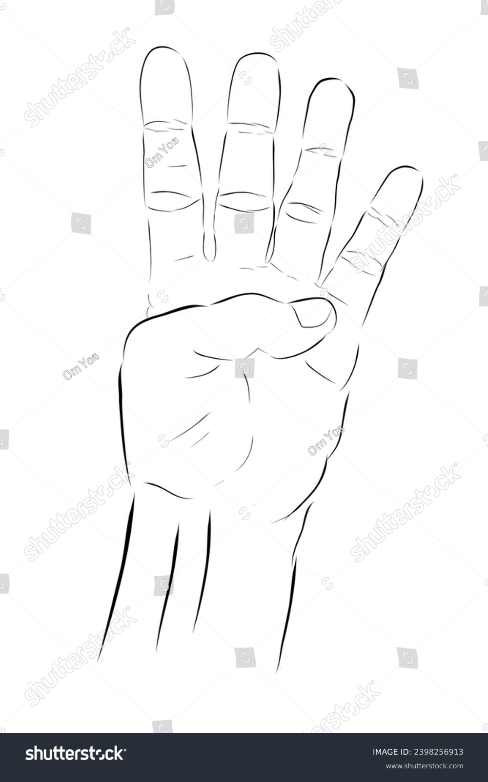 SVG of 4 gesture simple vector draw sketch doodle man hand
 svg