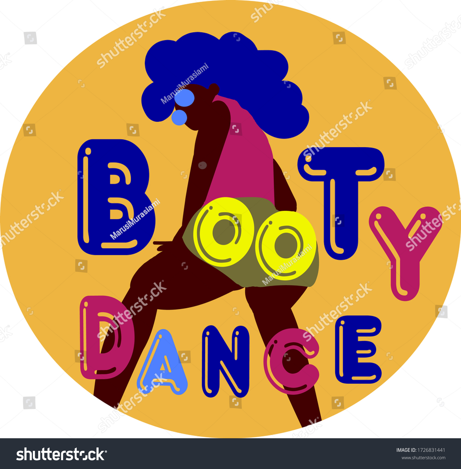 Girl Dancing Twerk Booty Dance Inscription 库存矢量图（免版税）1726831441 Shutterstock 6189