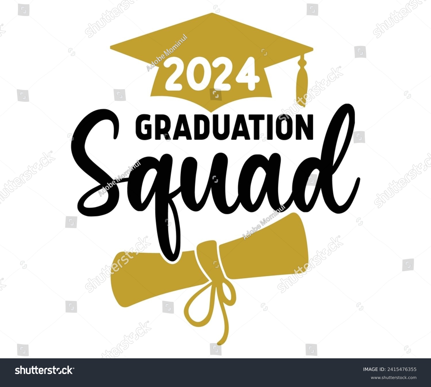 SVG of 2024 Graduate Squad Svg,Graduation Svg,Senior Svg,Graduate T shirt,Graduation cap,Graduation 2024 Shirt,Family Graduation Svg,Pre-K Grad Shirt,Graduation Qoutes,Graduation Gift Shirt,Cut File,Groovy, svg