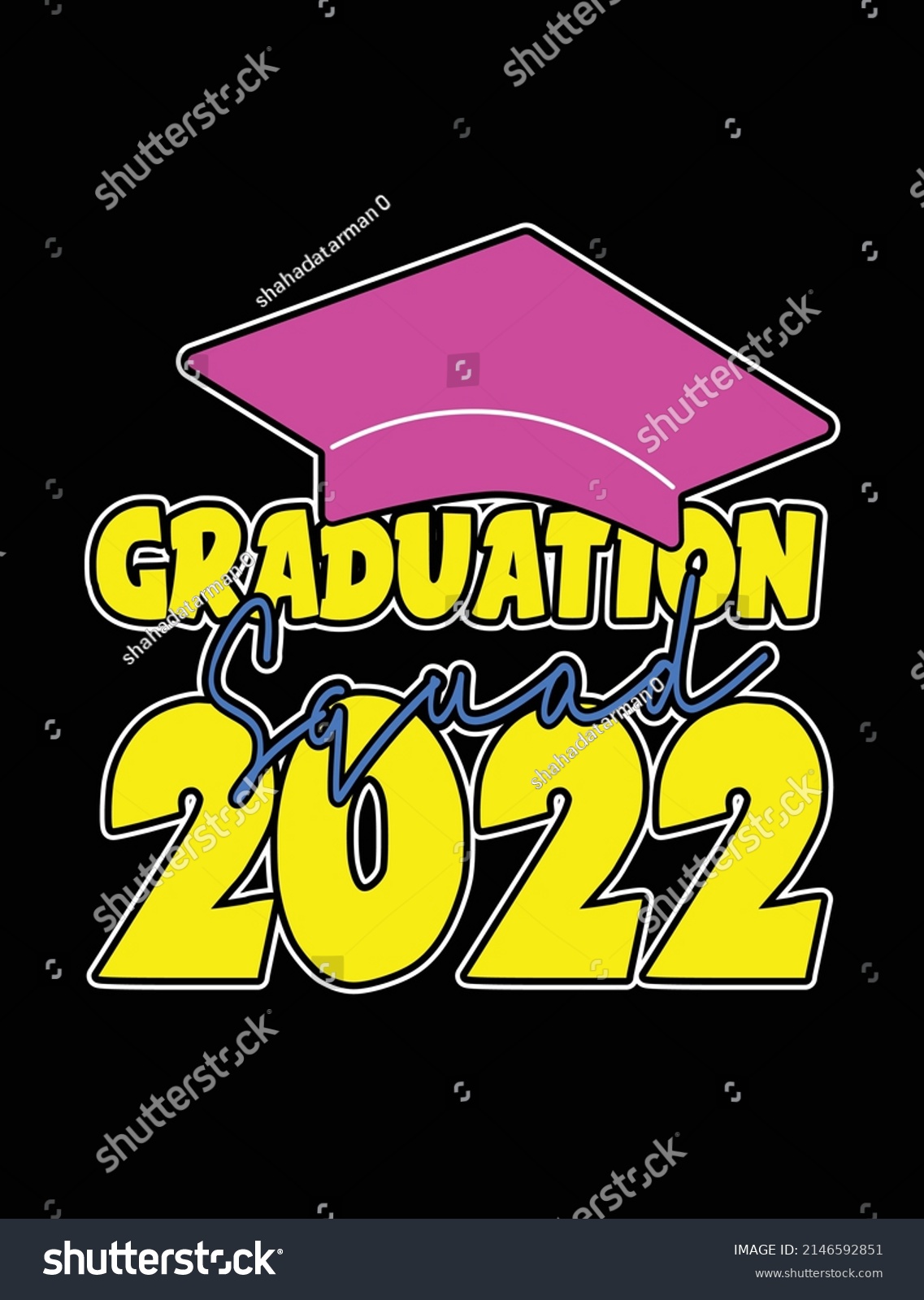 SVG of  graduation squad 2022, Graduation t-shirt design. svg