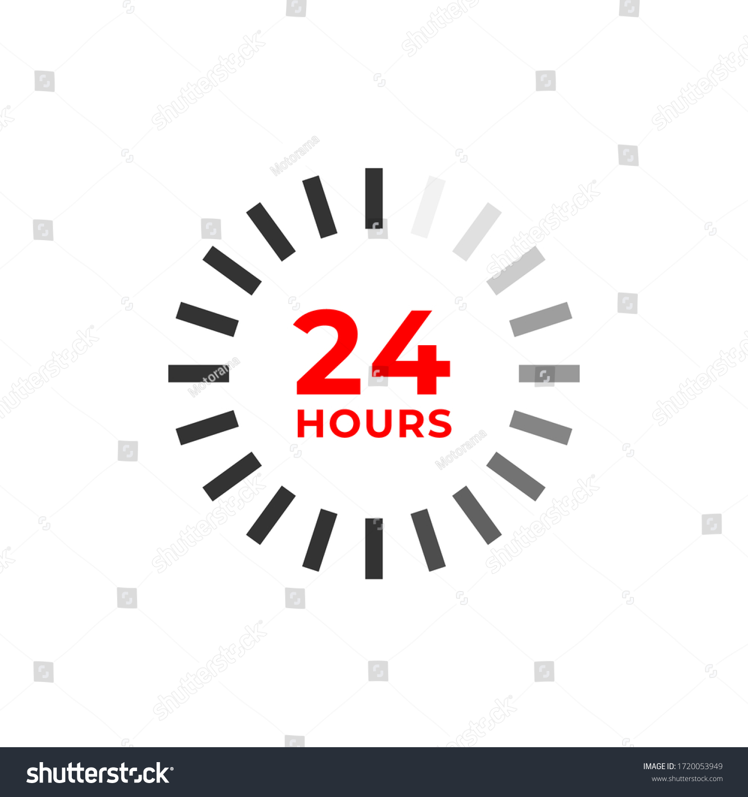 SVG of 24h color icon and time concept svg