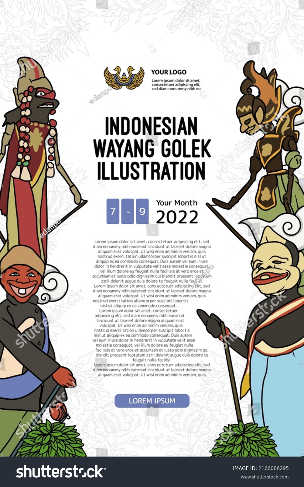 SVG of 
Hand drawn Indonesian puppet show illustration social media posts svg