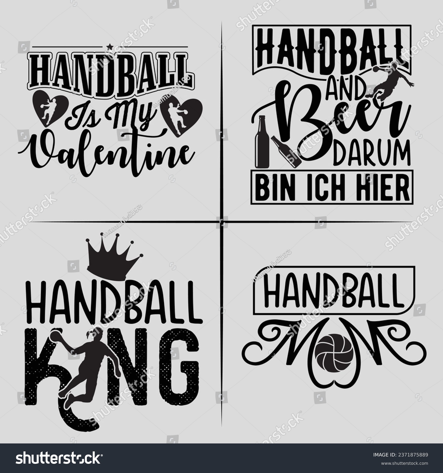 SVG of  Handball T-shirt  design Bundle  with vector For Handball Lover svg